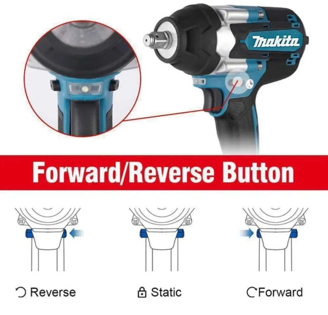 Makita DTW700 18V LXT Brushless Cordless Impact Wrench Electric Tool for Auto Repair Heavy Equipment Assembly - view 5