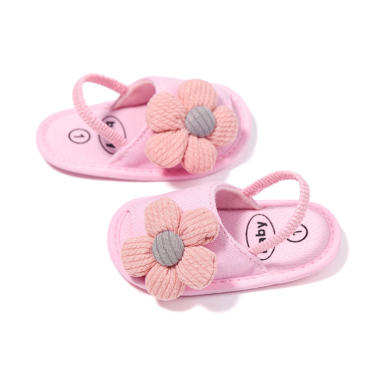 Meckior Summer Sandals Baby Boy Girl Shoes Fluff Baby Girl Slipper Animals Flower Anti-Slip First Walkers Crib Shoes