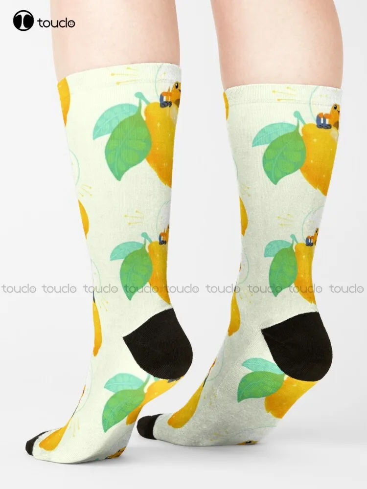 Golden Poison Lemon Sherbet 1 Socks Boy Socks Personalized Custom Unisex Adult Teen Youth Socks 360° Digital Print Harajuku Gift