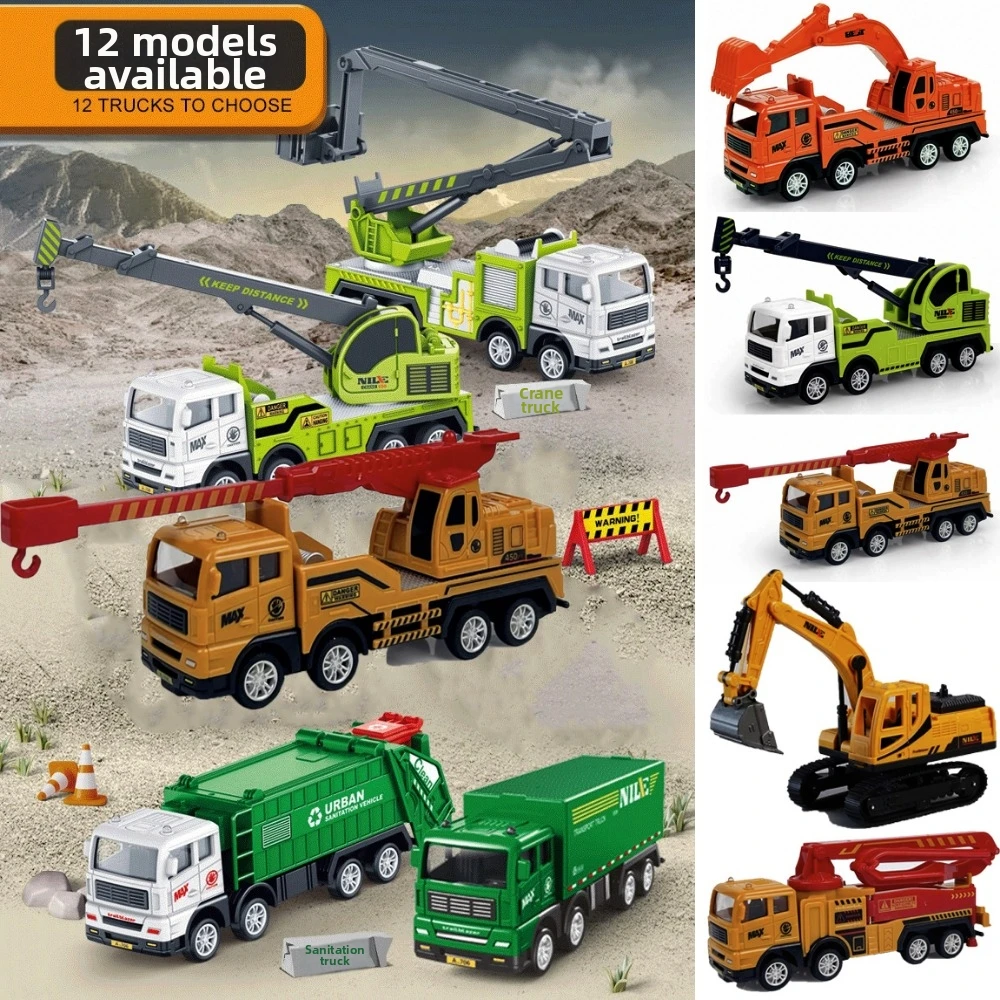 

Пластиковые инженерные транспортные средства: 10 моделей, детская коллекция, подарки, трактор, экскаватор, бульдозер, ударопрочные