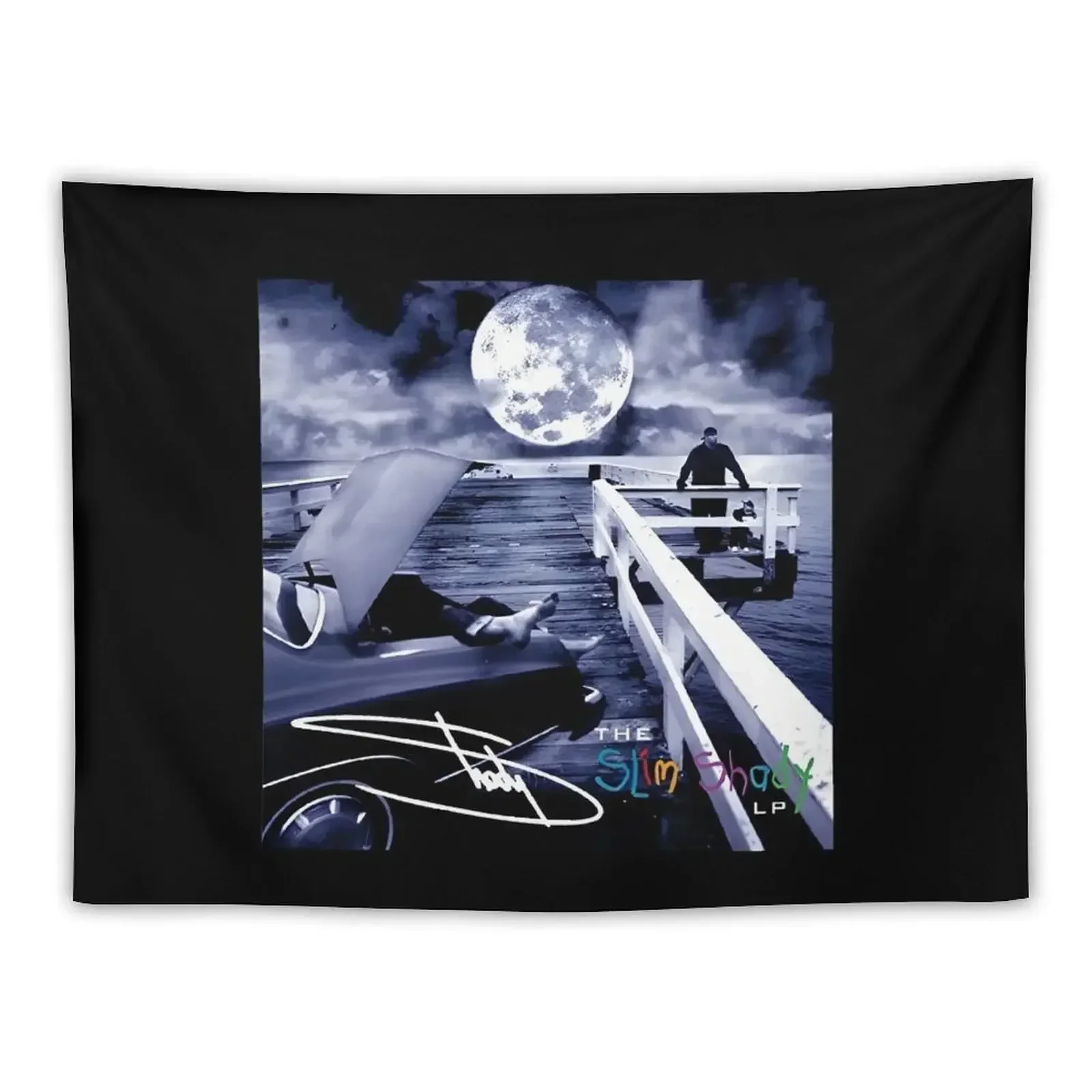 

The Slim Shady LP album with moon Tapestry Decorations For Room Japanese Room Decor Wall Coverings Tapestry