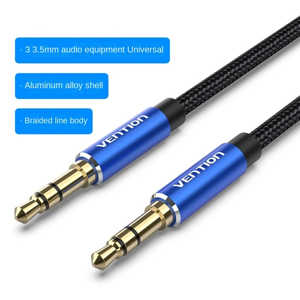 Cable de Audio Jack macho a macho de 3,5mm, convertidor auxiliar, convertidor Jack de 3,5mm a 3,5mm, Cable adaptador de auriculares trenzado de línea de Audio