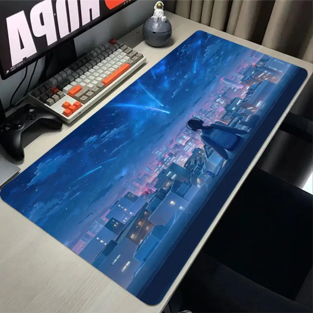 

Sky night Mouse Pad Gaming Large Mousepad Anti-slip Rubber Anime Girl HD carpets Computer Gamer Desk Mat Large Gaming Mousepad