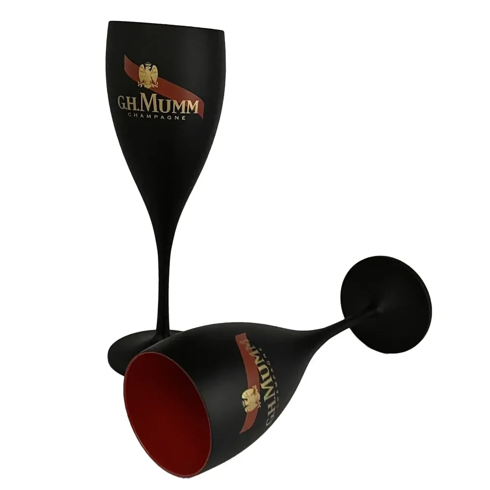 Black Acrylic Goblets Cup Champagne Glasses