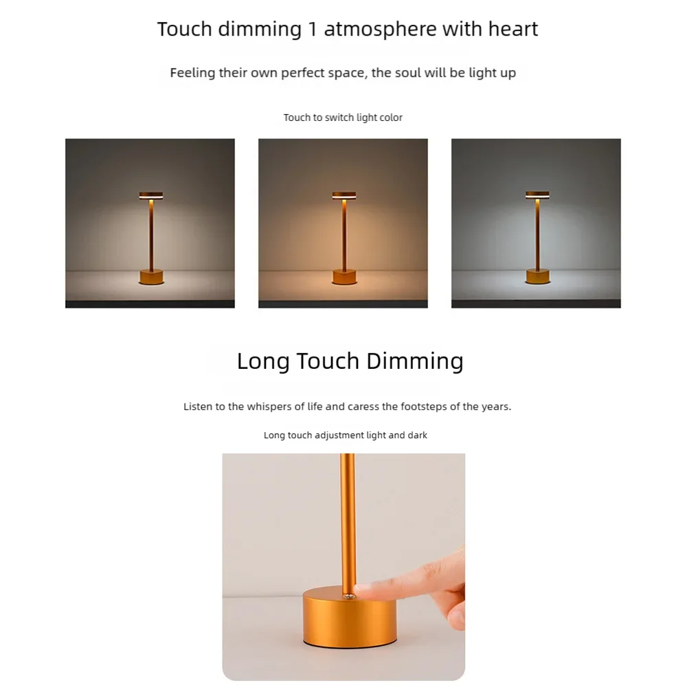 Lampe de oral et Moderne Scandinave, Rechargeable par USB, Veilleuse d'Ambiance, Trois Couleurs