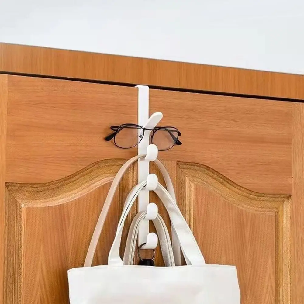 High Quality 1Pcs Rails Door Hanger Hooks Clothes Storage Convenient Storage Holder Bedroom Home Accessory Plastic Hanging Rack