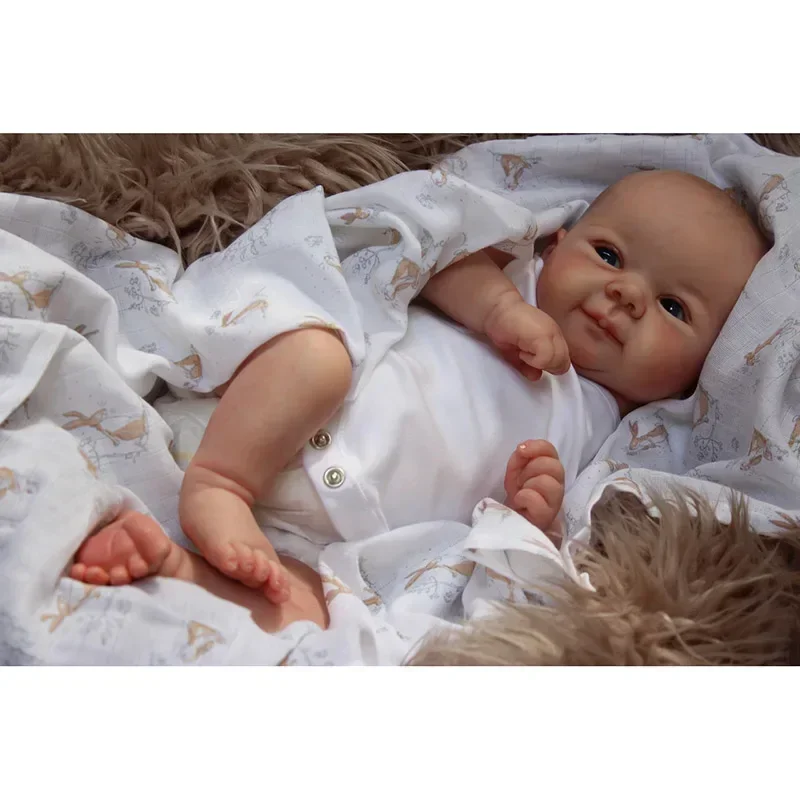 49CM Reborn Dolls Complete Finished Juliette Lifelike Real Touch 3D Skin Multiple Layers with Hand-Painted Hair Bebe Doll