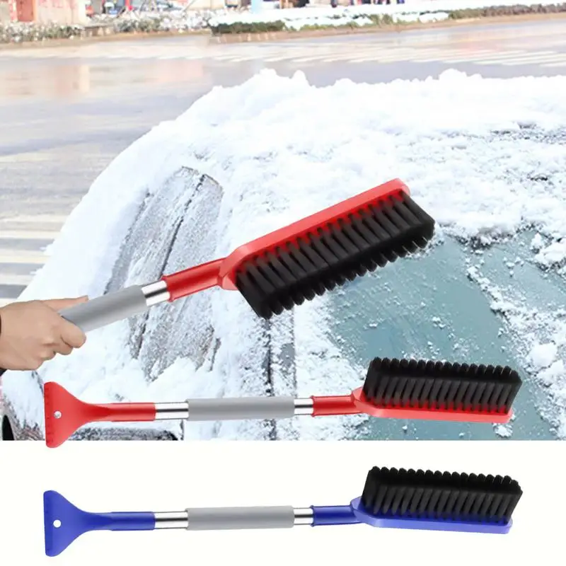 Snow Cleaner For Car Snow Shovel Brush Long-Handle Snow Shovel Brush Foam Snow Brush With Ice Scraper For Automobile Vehicle