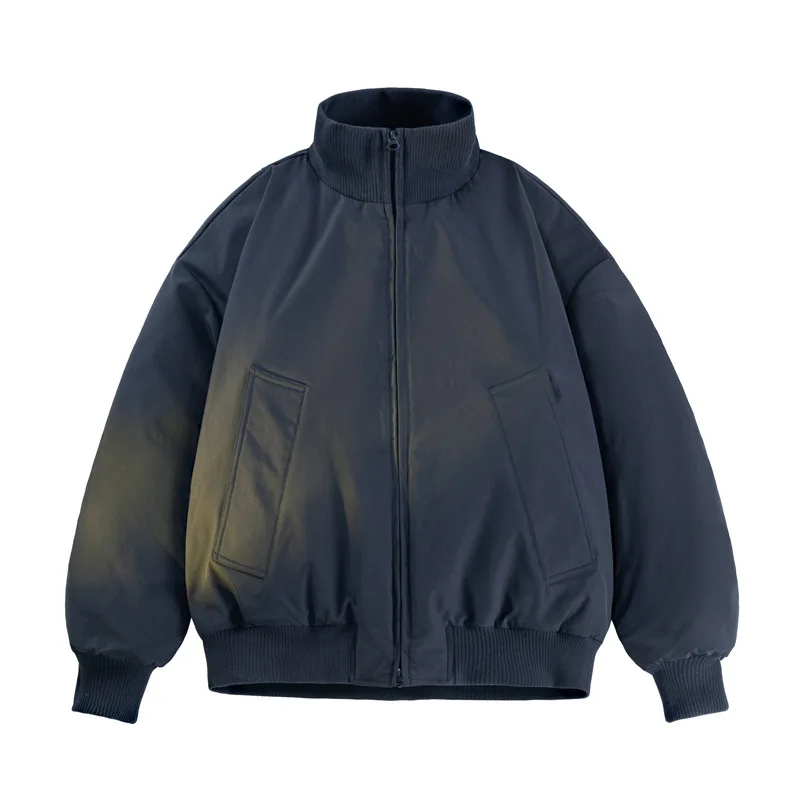 سترة American Retro Pilot سترة قطنية دافئة للرجال سترة قطنية قصيرة متينة وسيم سميكة عصرية