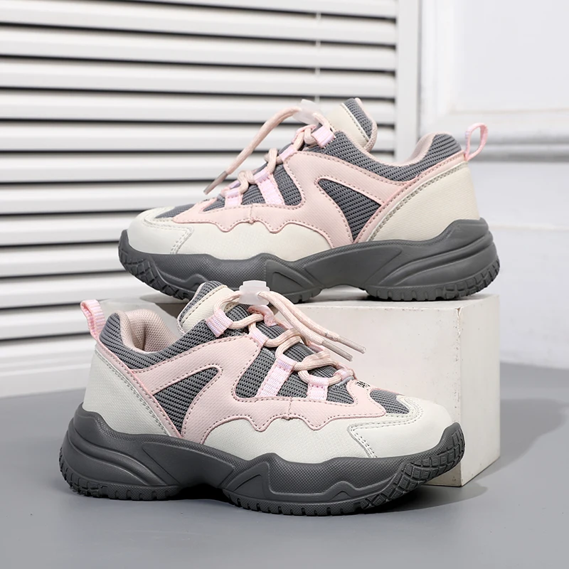 

PU leather Girls Boys Sports Shoes School Outdoor Summer Breathable Comfortable Kids Casual Shoes Non-slip Children's Sneakers