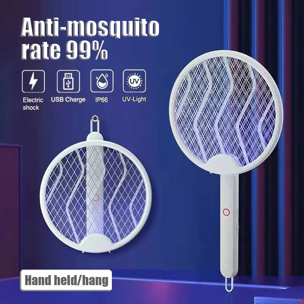 

Mosquito Killer Lamp Electric Mosquito Swatter USB Rechargeable UV Anti-Mosquito Light Silent Radiationless Mute Bug Zapper