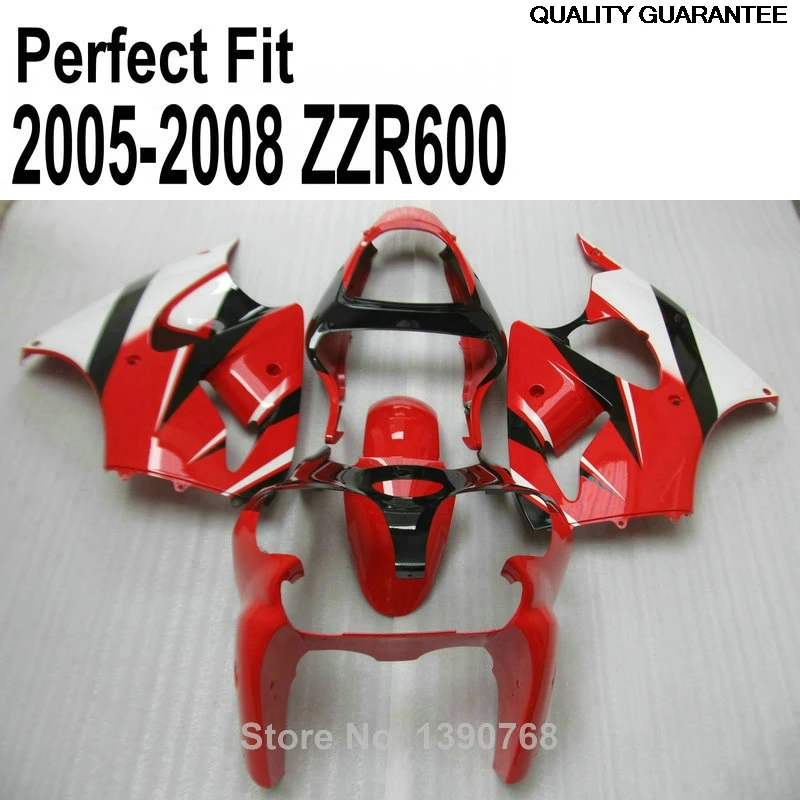 

Full set fairing kit for Kawasaki ZZR600 2005 2006 2008 05 07 08 red fairings TP39