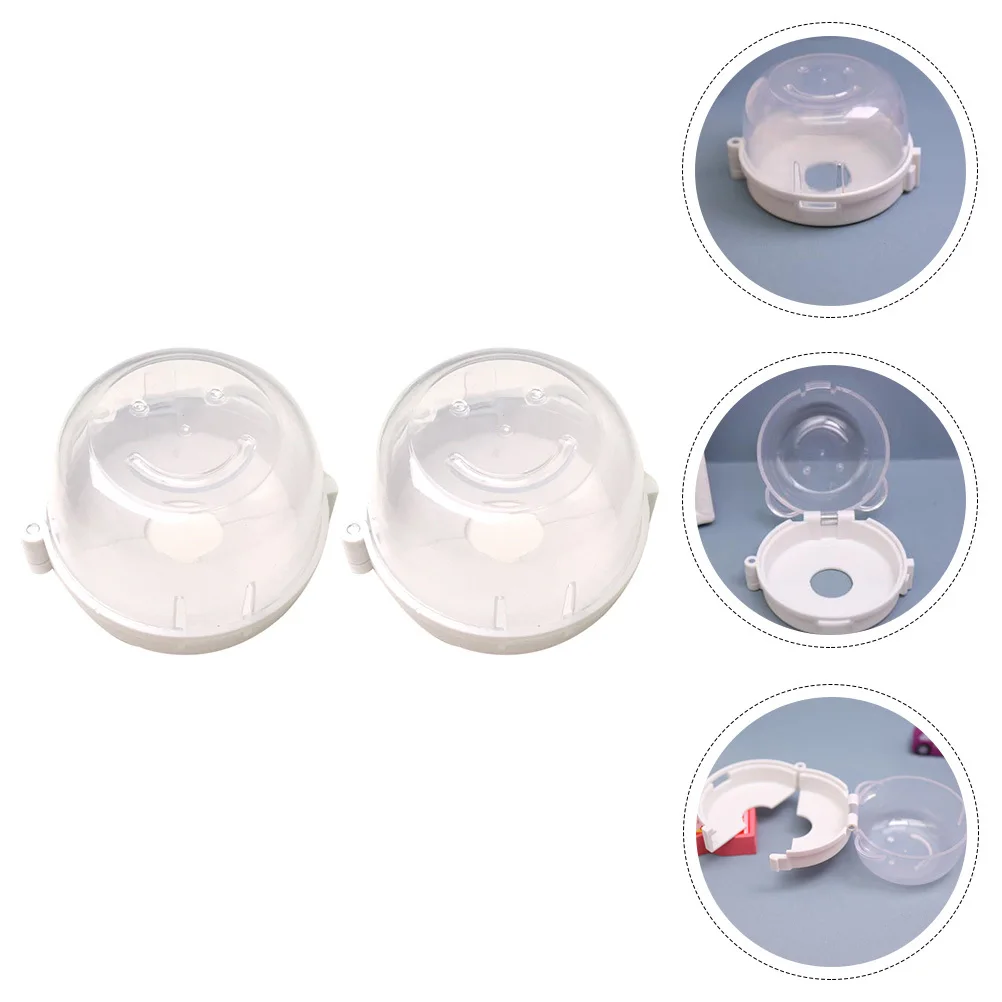 

2Pcs Clear Stove Knob Covers Baby Proof Lock Gas Knob Cover Child Safety Guard Kitchen Protector Stove Child Safety Guard