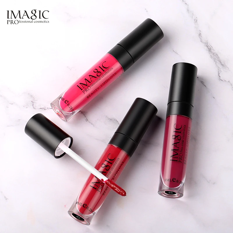 IMAGIC 1pcs matte  Sexy 28 color Matte Lipstick lipgloss Waterproof Long Lasting Gloss Beauty makeup lip gloss fashion lip