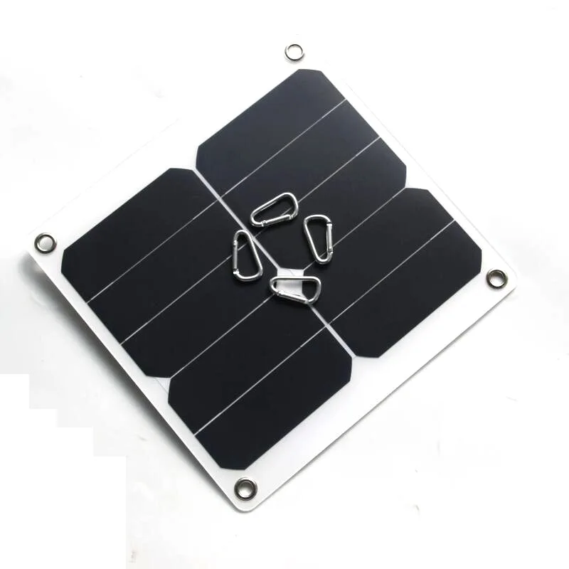 BUHESHUI Portable 15W 5V Solar Charger Sunpowr Solar Panel Charger for Mobile Power Bank Outdoor Travel Size Solar Charger