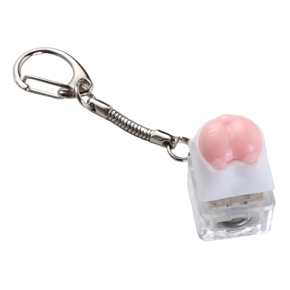 

LED Cat Paws Corgi Buttock Keycap Silicone Cat Paws Corgi Buttock Pink Cat Claw Keycap Key Chain Keyboard Button