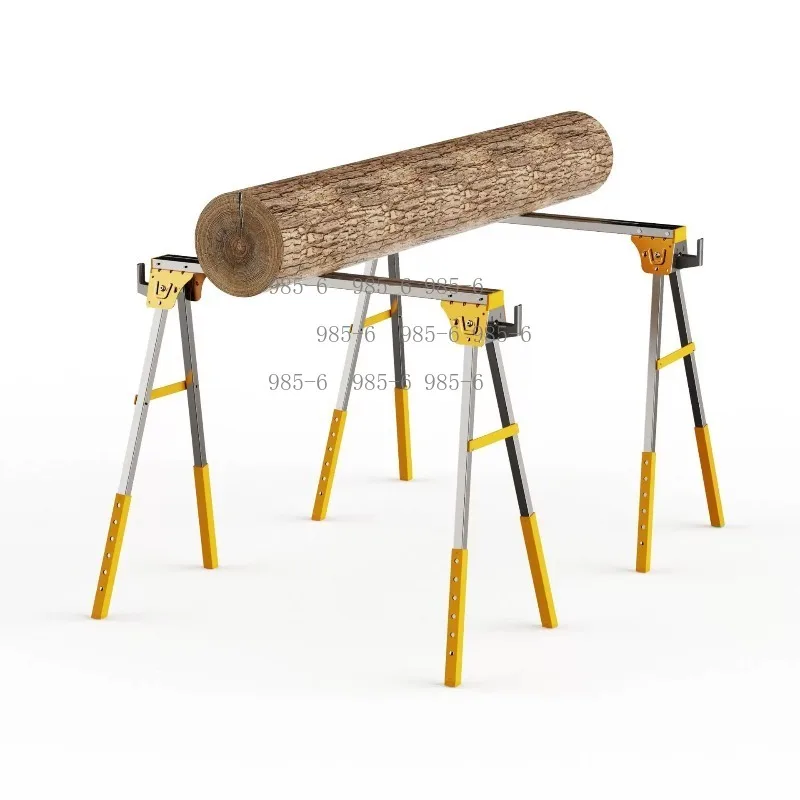 250KG load-bearing portable metal sawhorse, foldable design, multifunctional iron work table for construction sites