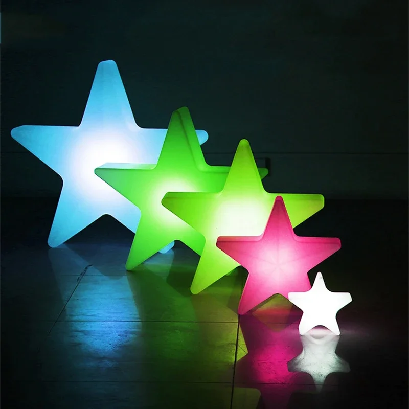 APRIL Modern Solar White Landscape Lamp Creative Stars Pattern Waterproof IP65 Decor Led 16 Colors Atmosphere Night Light