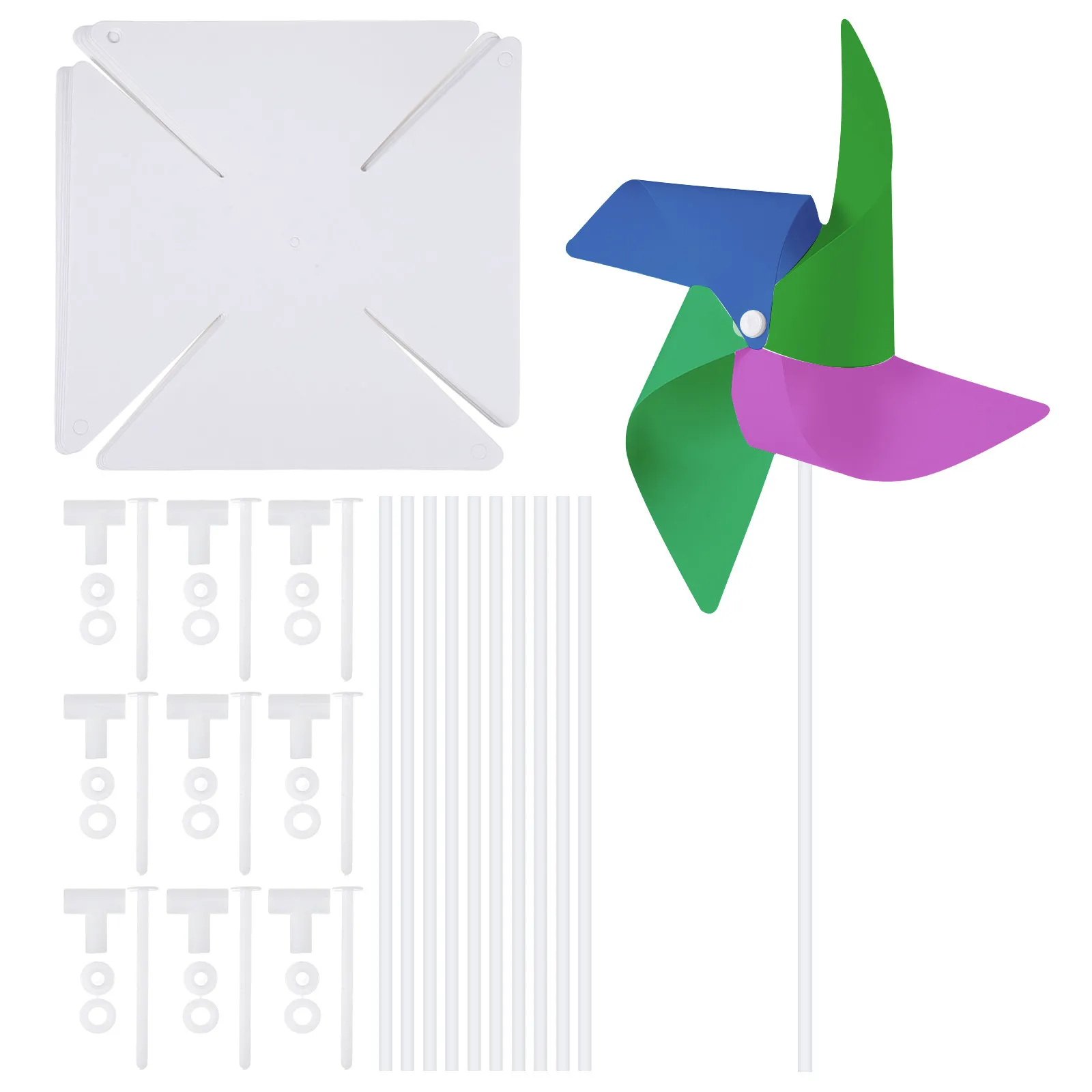 

Набор из 12 заготовок для раскрашивания: Ветрячки-вертушки для творчества, развивающие координацию рук у детей