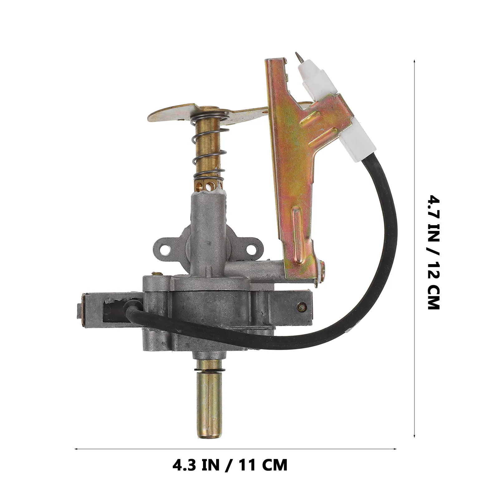 Propane Gas Valve 0 Degree Single Nozzle Ignition Control Flame Failure Safety Replacement for Indoor Outdoor Fireplace Fire Pit
