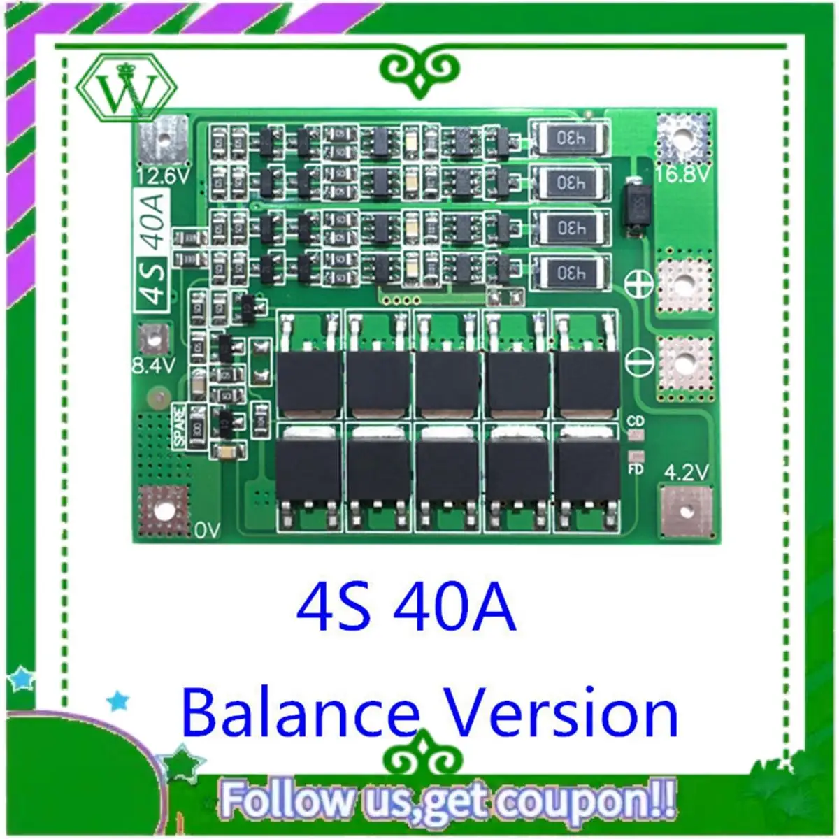 ABIK-4S 40A Active Equalizer Balancer 18650 Lifepo4 Lithium Battery Protection Board BMS Board Energy Transmission Board
