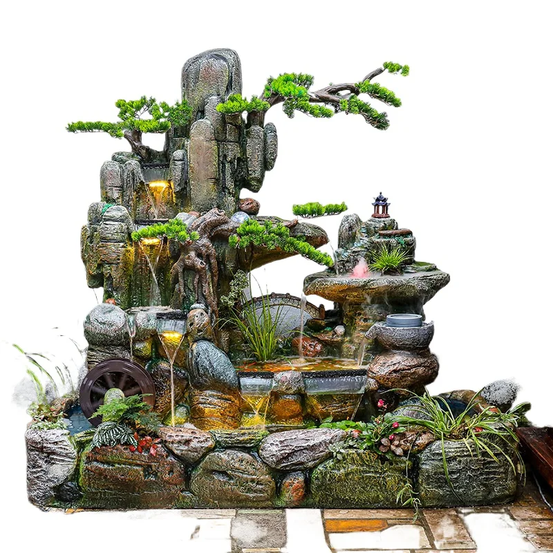 

Рокарий фонтан гостиная балкон рыбный пруд пейзажный орнамент комнаты