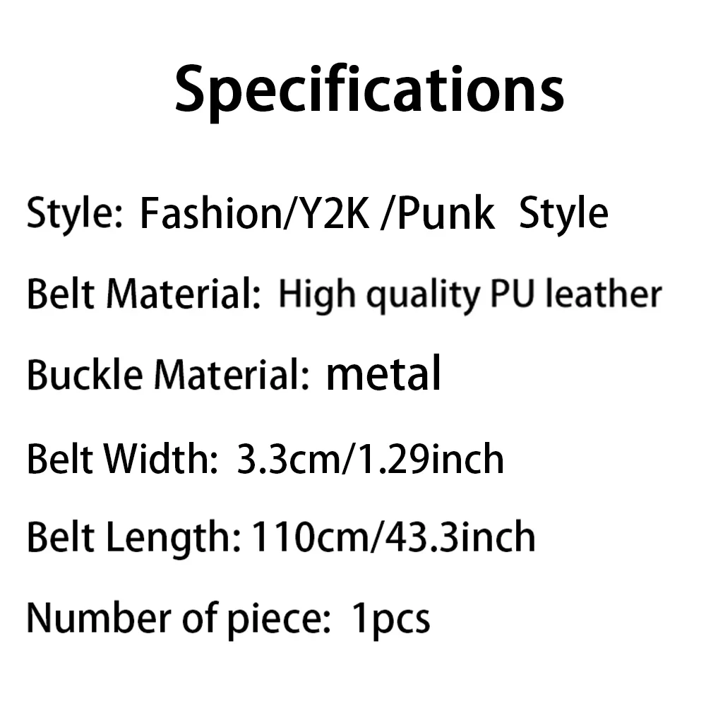 Damengürtel Trend Doppelringgürtel Doppelloch Öse Tülle Lederschnalle Punk Pin Gürtel Freizeitkleid Jeans Gothic Bund – Detail 1