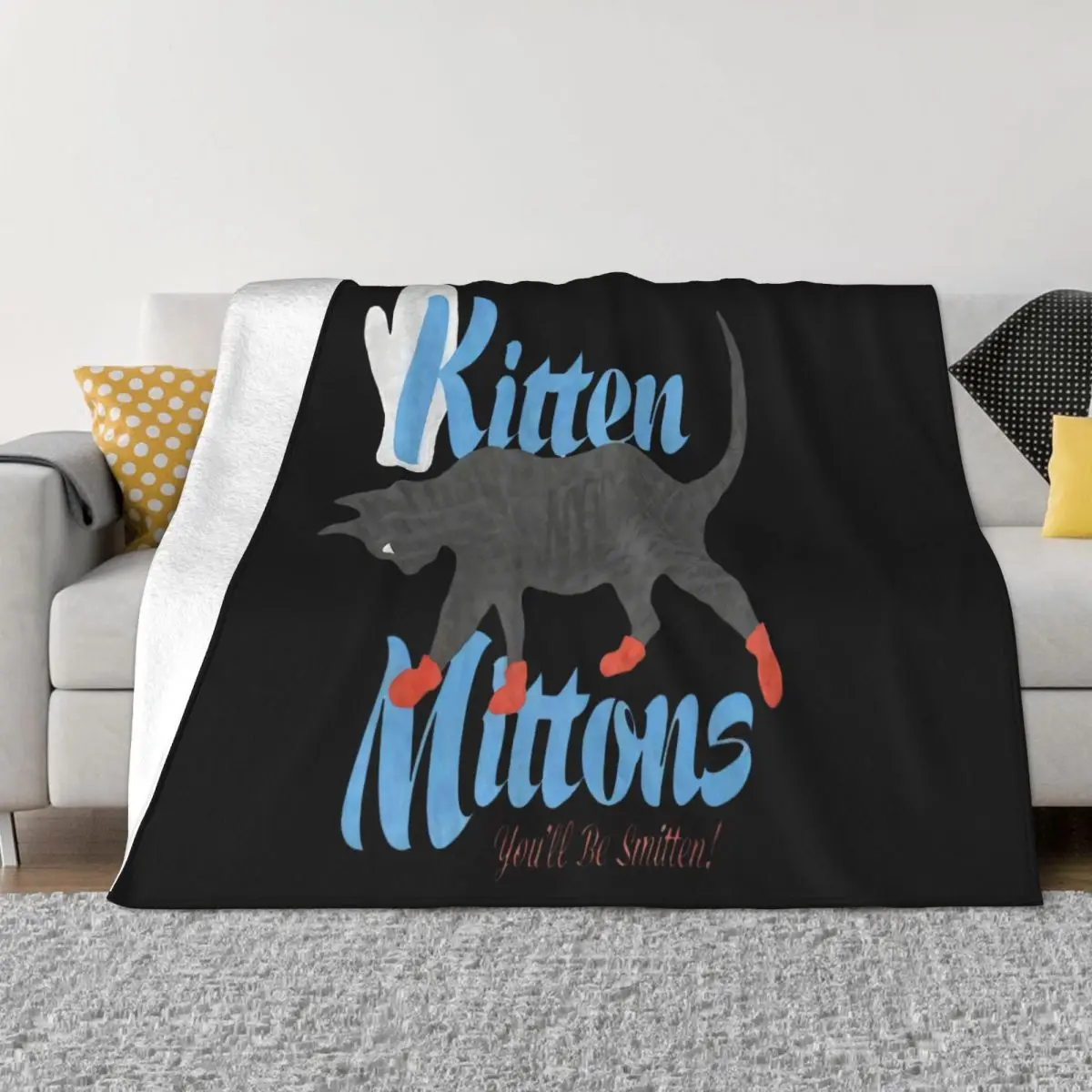 Kitten Mittons Tv Its Always Sunny In Philadelphia Mens Adult Graphic T Loose Creative Design Music Throw Blanket