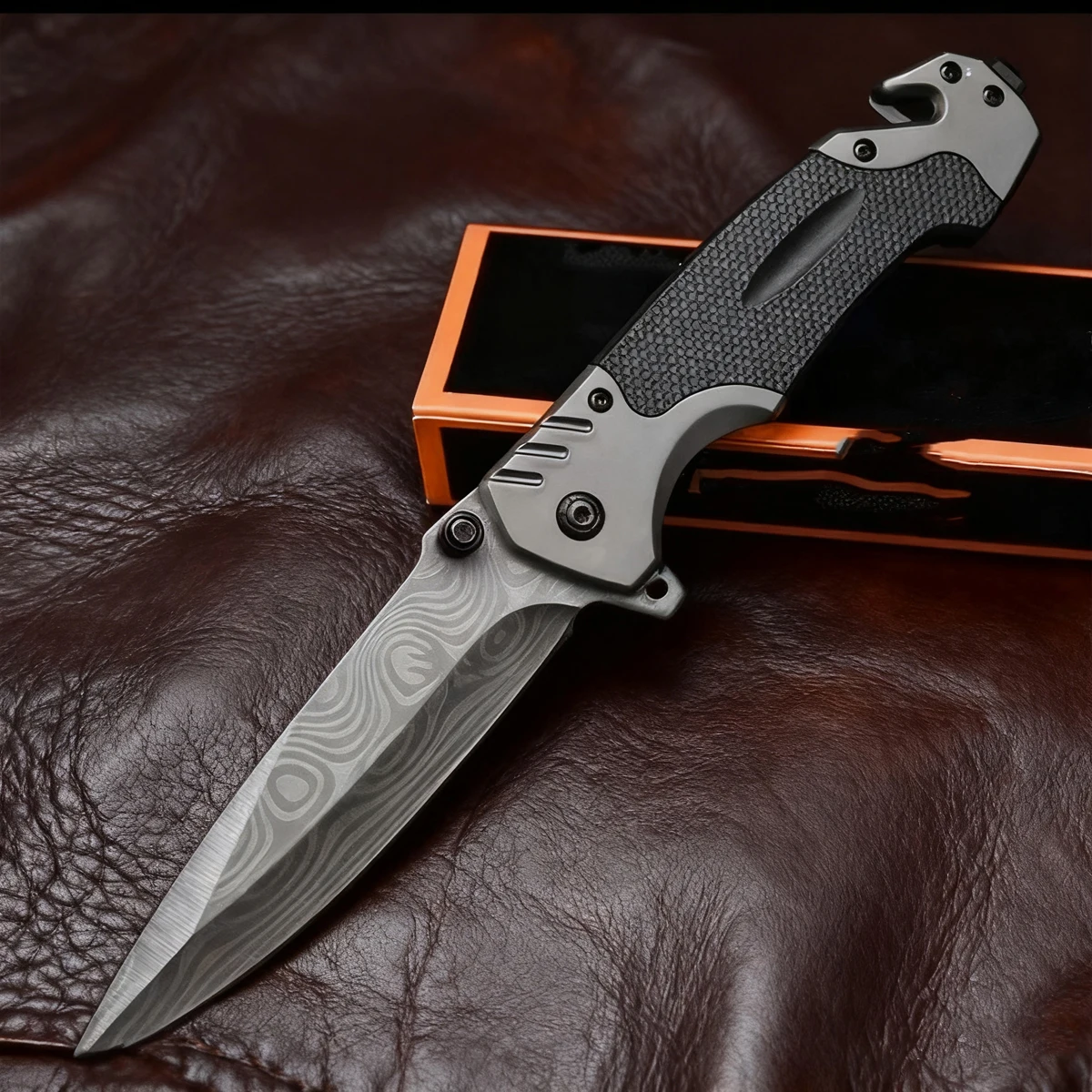 Multi functional sharp folding knife EDC pocket knife fruit knife, suitable for wilderness survival, camping, fishing, hunting