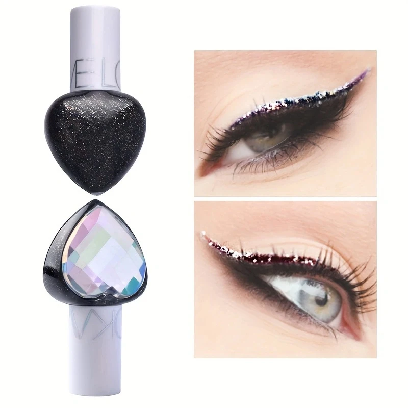 Heart-shaped sparkling long-lasting liquid eyeliner pearlescent ultra-fine waterproof eyeliner high-gloss eye shadow eye makeup