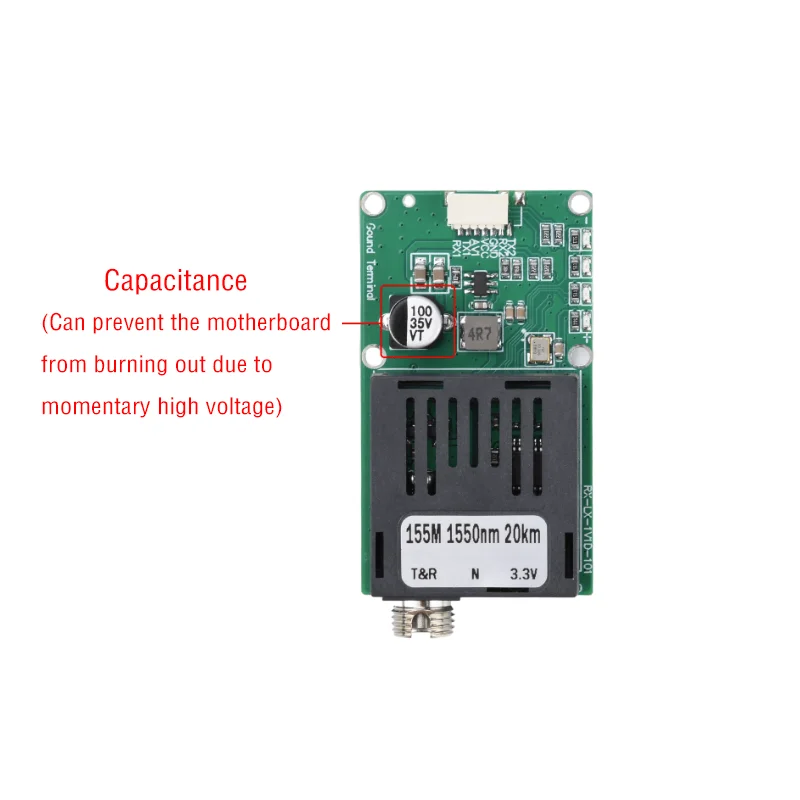 Sky/Ground TTL optische transceivermodule -1-kanaals video TTL naar glasvezelconverter (DC5.5-26V) |   Stabiele transmissie over lange afstanden