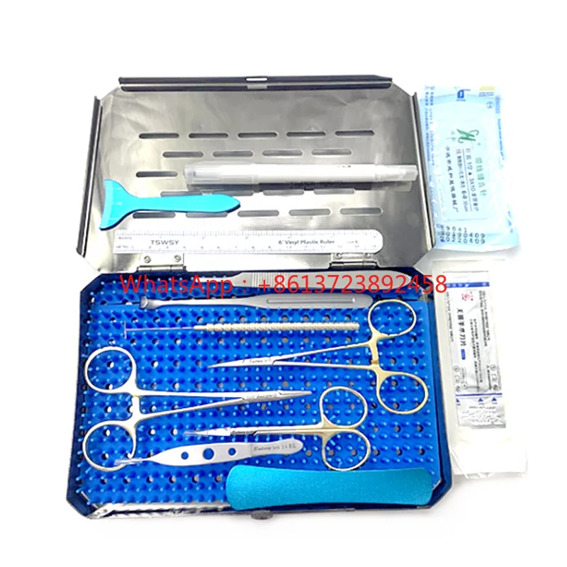 Ophthalmic Double Eyelid Surgery Instruments Set 12pcs Blepharoplasty Set