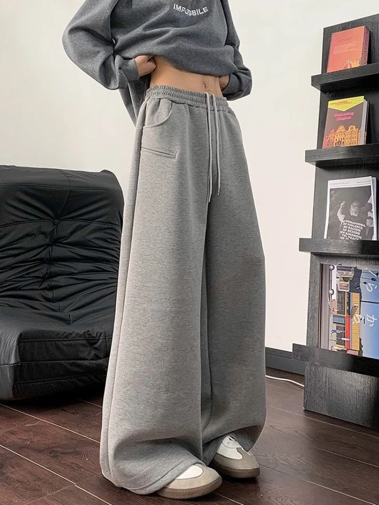 Pantaloni sportivi da uomo Pantaloni dritti in cotone tinta unita Offerte Autunno Inverno Eleganti pantaloni sportivi maschili retrò comodi Harajuku