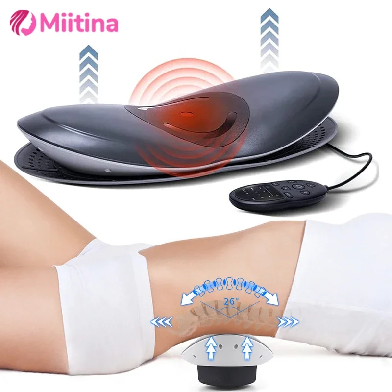 

Electric Lumbar Traction Massager Multi-Level Adjustable Vibration Waist Spine Support Back Massage Machine Waist Spine Soothing