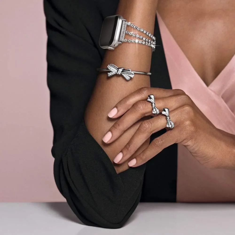 Diamentowy pasek do apple watch ultra band 49mm 45mm 41mm 44mm 40mm 42mm 38mm damski Metalowa bransoletka iwatch series 8 6 5 4 3 Se 7