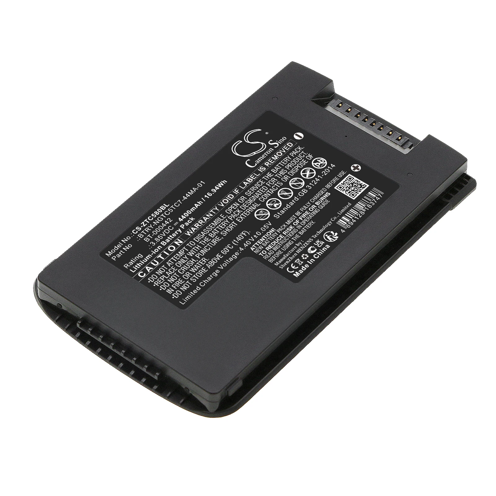 

CS Replacement Battery For ZebraTC53,TC58,TC73,TC78BTRY-NGTC5TC7-44MA-01,BT-000442 4400mAh / 16