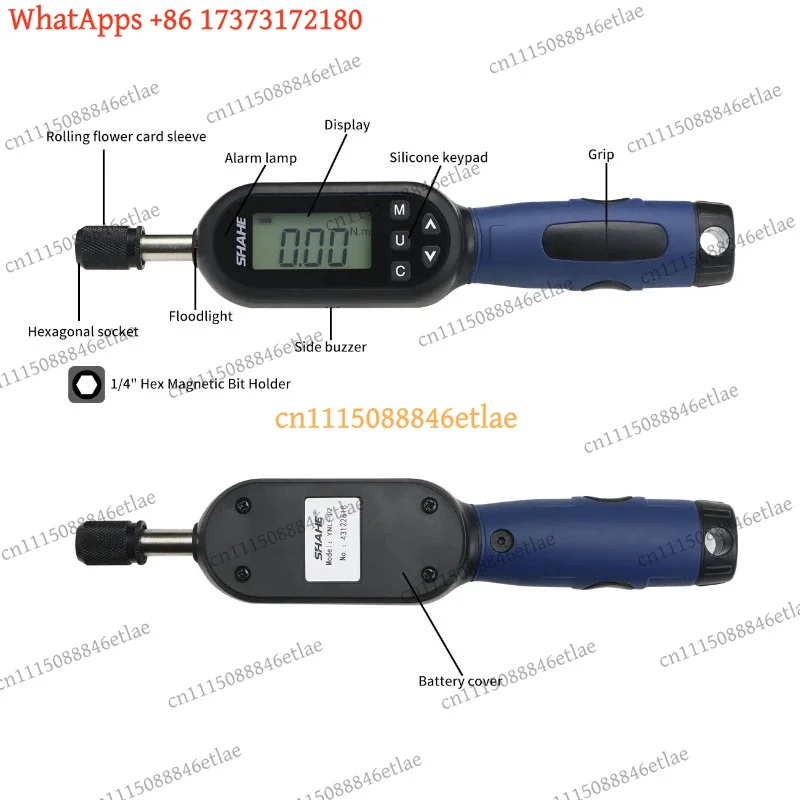 SHAHE Torque Screwdriver with Buzzer LED, Adjustable Torque Wrench Set with Bits for Electrician Bike Repair Tool Kit