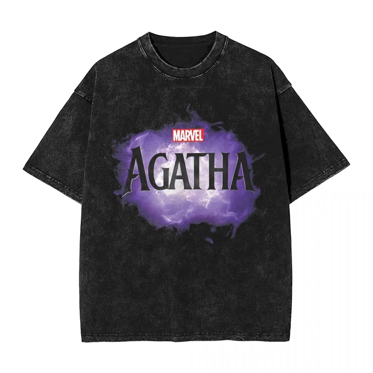 Agatha All Along I Love Her Kathryn Vintage Washed T-Shirt Oversize Streetwear Short Sleeve Top Tee Men Women Revenge Is A Witch