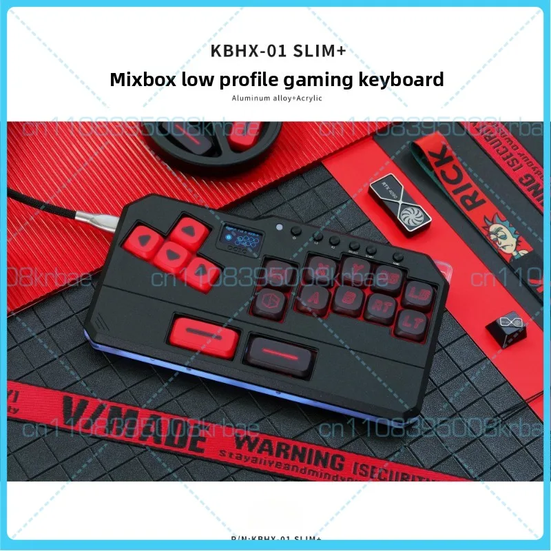 

For DOIO KBHX-01 SLIM+ Mini Aluminum Alloy Low Profile Switch Hitbox Arcade Fighting Keyboard Compatible with PS5 Switch PC
