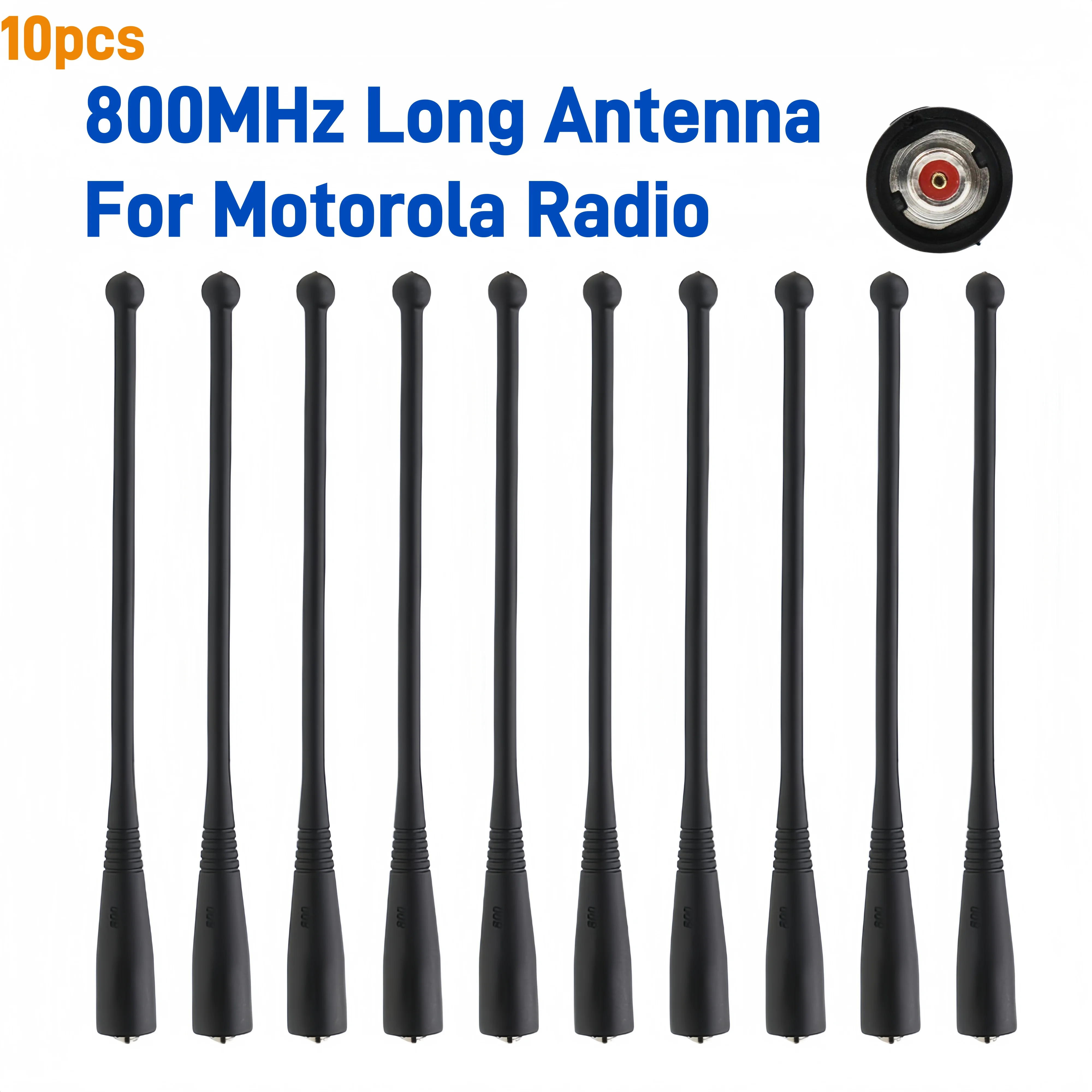 

10 шт., длинная мягкая антенна 800 МГц, 17,8 см, SMA-гнездо для радио Motorola MTX8000 MTX8250 XTS3000 MTX800 MTX850 MTX838 HT1000 MT2000