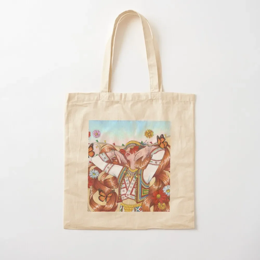 

Pranvera/ Albanian Spring Goddess/ Ostara Tote Bag shopper bag women reusable grocery bags Tote Bag