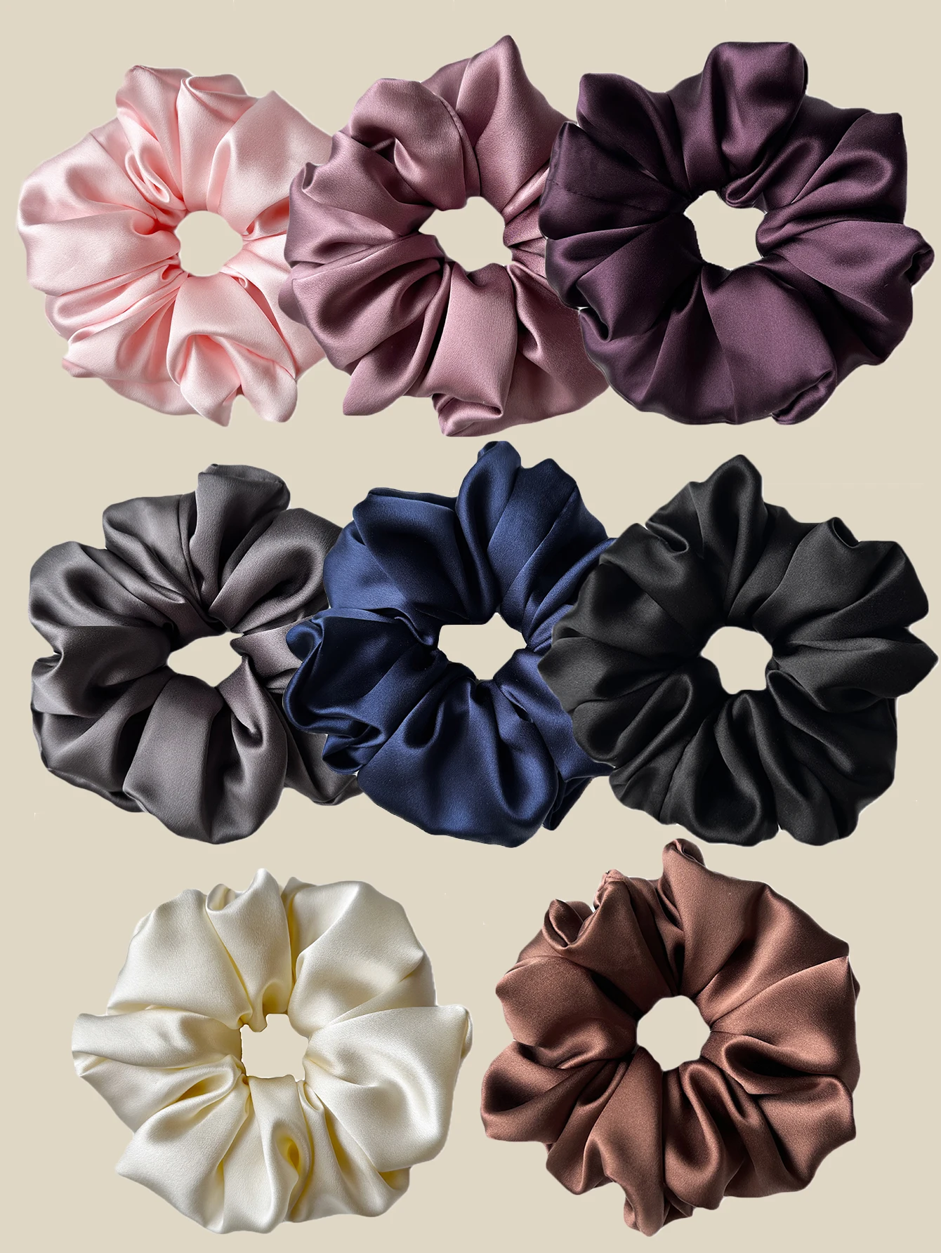 

Extra Large Silk Hair Tie, High-End 100% Mulberry Silk Elegant Hair Scrunchies, Mulberry Silk Hair Accessory for Women