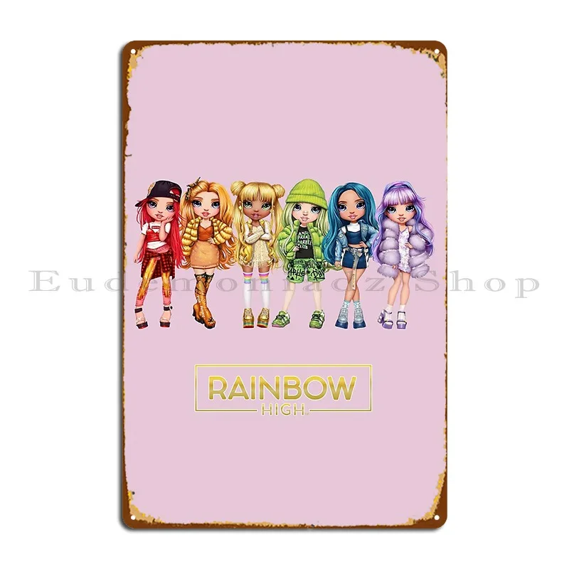 Rainbow High Metal Signs Bar Wall Decor Club Party Wall Decor Customize Tin Sign Poster