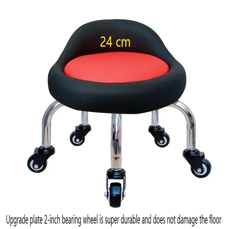 Salon Furniture Pulley Small Stool Round Stool Sofa Pedicure Chair Beautiful Seam Floor Cleaning Leisure Stool Office Footstool