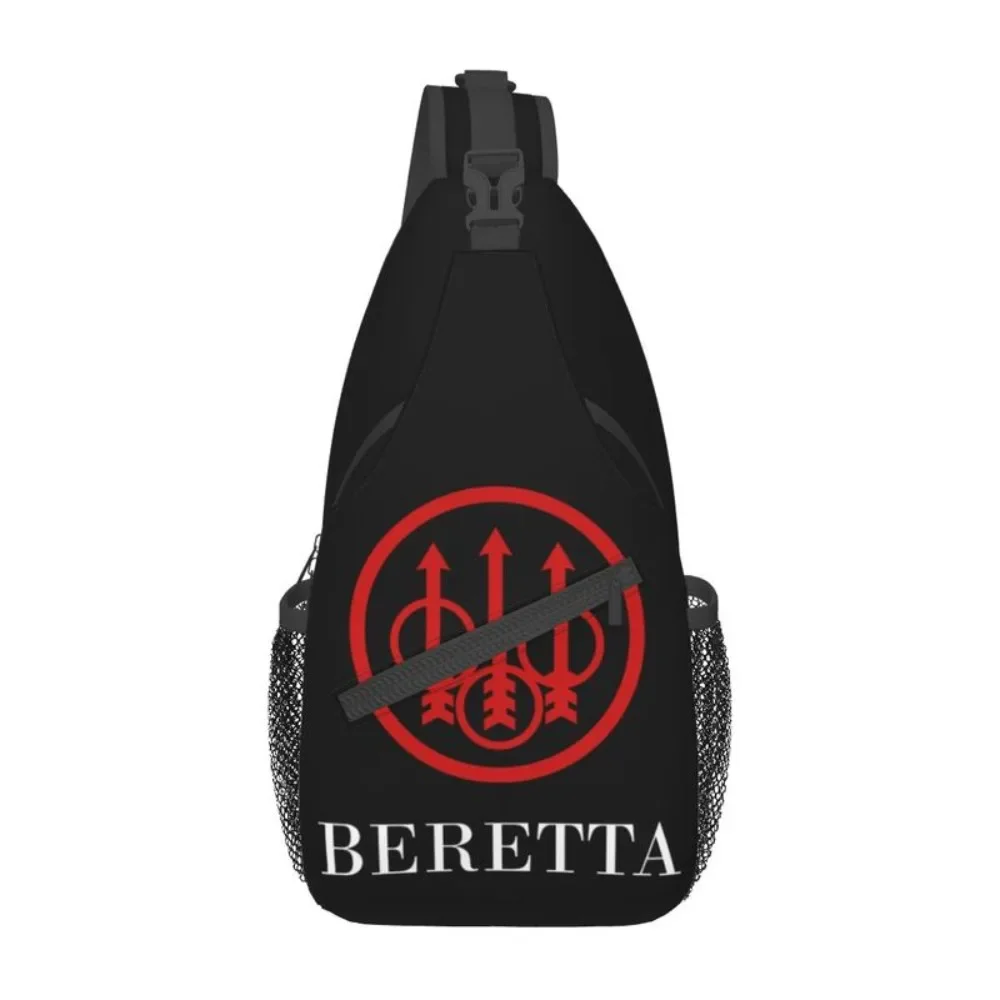 Customized Beretta Sling Bag Men Fashion Military Gun Lover Shoulder Chest Crossbody Backpack Traveling Daypack