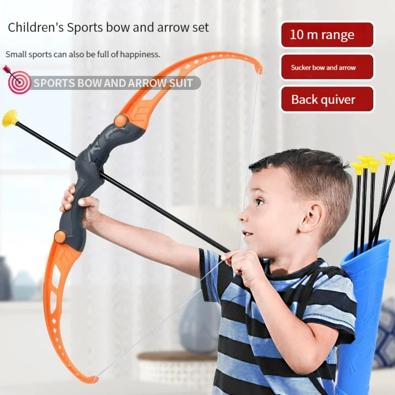 52cm Bow And Arrow Toy Set For Children Archery Practice Recurve Outdoor Sorts Shooting Toy with Target Boys Kids Gifts