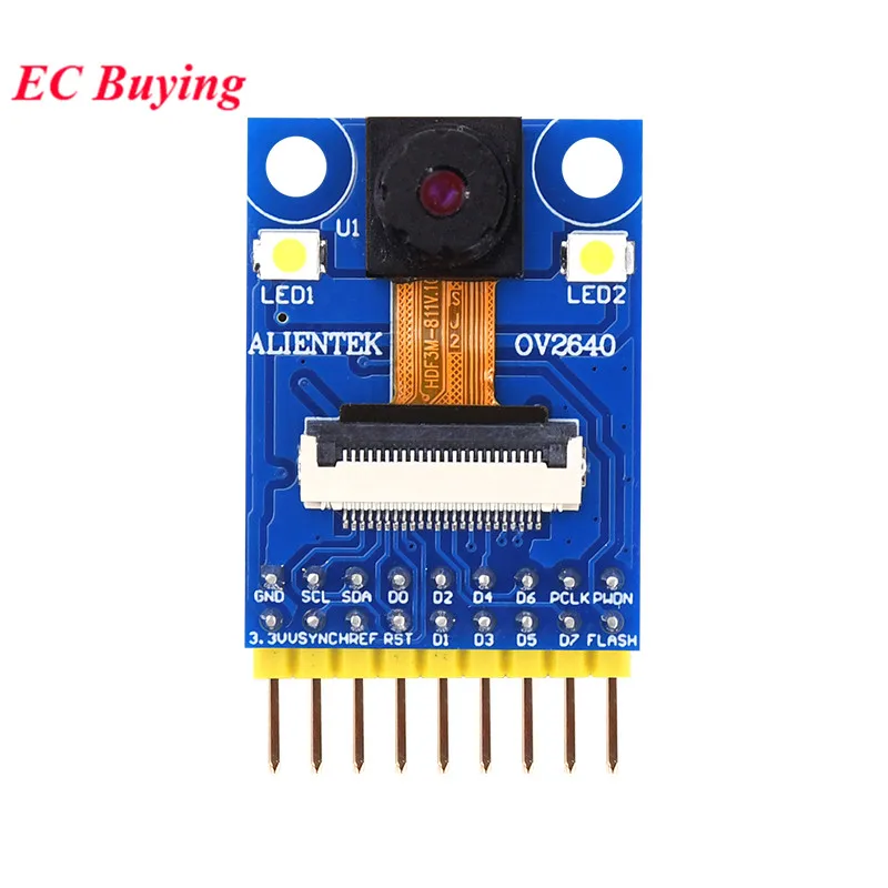 وحدة كاميرا OV2640 200 وات بيكسل 78 °   يدعم برنامج تشغيل لوحة التطوير STM32 F4 واجهة JPEG 3.3 فولت SCCB IIC I2C