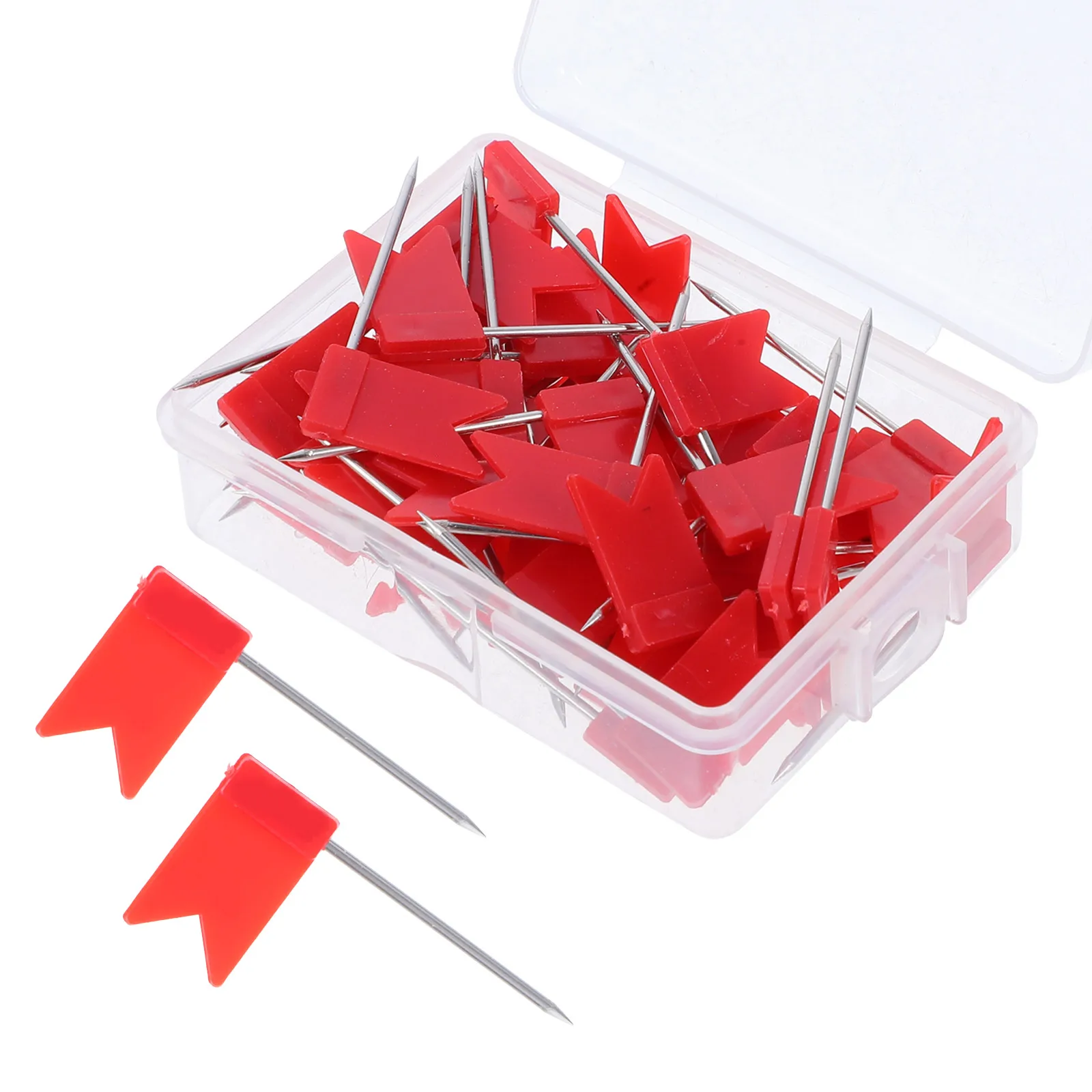 

50 Pcs Flag Pin Colored Push Pins Cork Board Accessories Cord Tacks Bulletin Pushpins Cute