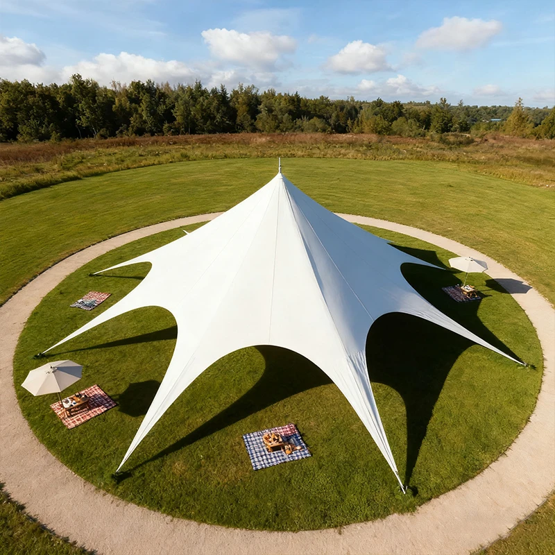 

Luxury Stainless Steel Pole Large Space Octopus Camping Tent Oxford Four-season Quick-Opening Sun Protection Rainproof