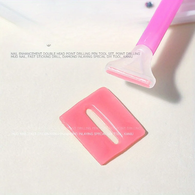 3Pcs Nail Art Rhinestones Pickers, Dotting Pen with Storage Tray Glue Clay for Diamonds Fashion Stones Picking Tools Set